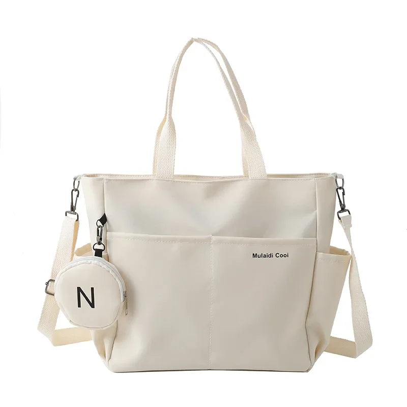 Korean version large capacity crossbody bag, versatile for male and female college students, travel shoulder bag, commuting bag