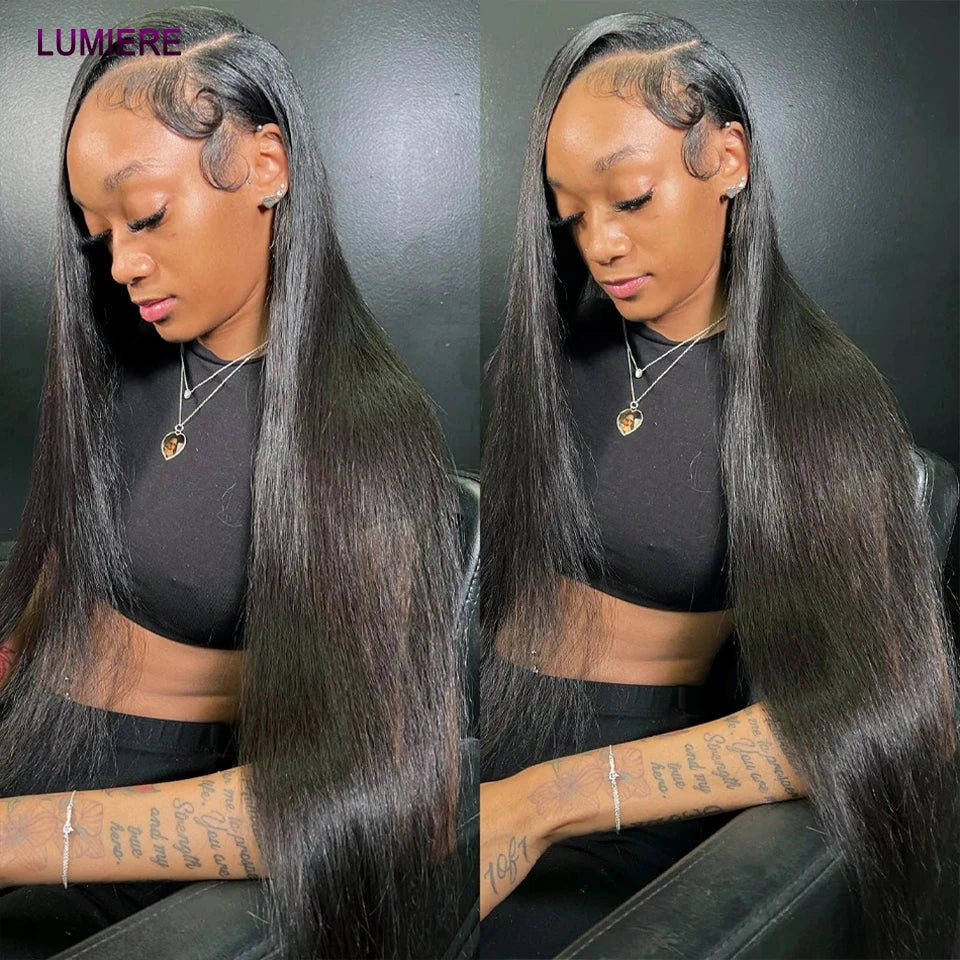 38 40 Inch Bone Straight 100% Virgin Unprocessed Human Hair Bundles Deal Raw Hair Extensions Brazilian Natural Black Wholesale