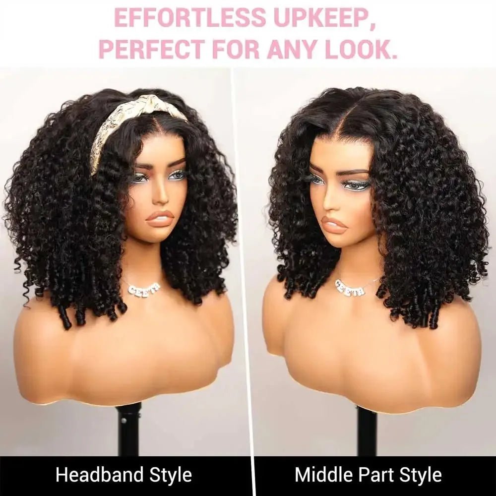 Burmese Curly Human Hair Wig 13x4 HD Transparent Lace Frontal Wigs Pre Plucked 250% Density Burmese Human Hair Wigs 28 Inch