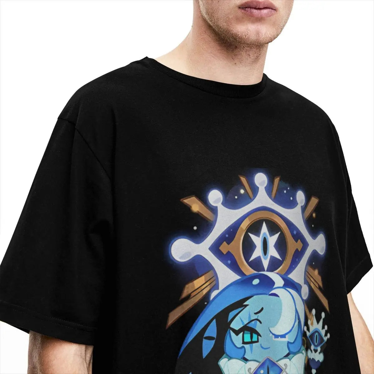 Shadow Milk Cookie Run Kingdom T Shirts Men Women 100% Cotton Leisure T-Shirts O Neck Cartoon Anime Tee Shirt Clothing Printed