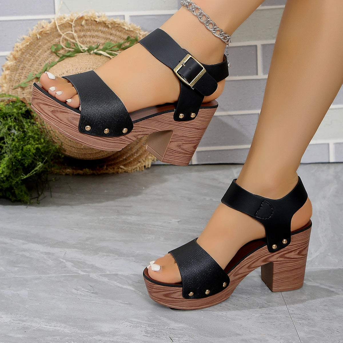Women Sandals 2024 New Summer Platform High Heels Shoes for Women Brand Designer Gladiator High Heels Sandals Sandalias De Mujer