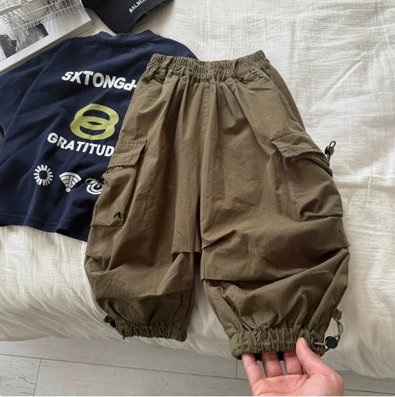 Boys Pant 2025 Autumn Winter Krean Style Kids Clothes Fashion Cool Trendy Workwear Casual Long Loose Versatile Pants