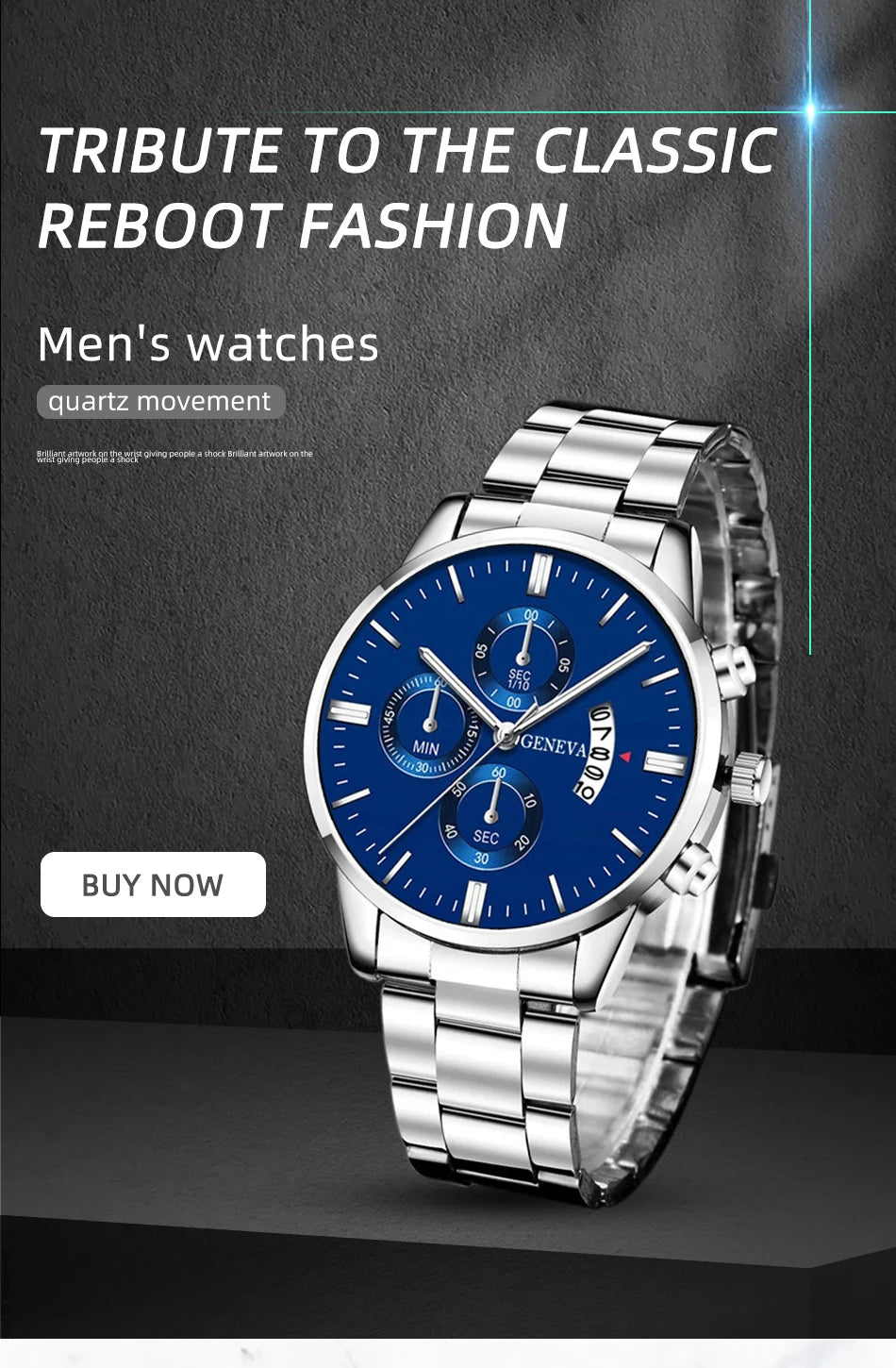 2023 Luxury Fashion Mens Watches Silver Stainless Steel Quartz Wrist Watch Men Business Watch Male Calendar Clock Reloj Hombre