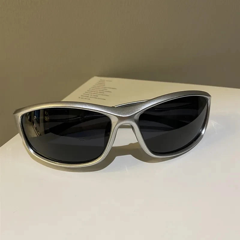 Cyber Y2K Futuristic Sunglasses Men Women Fashion Punk Sports Sun Glasses Steampunk Polarized Cycling Eyewear 2000S Aesthetic