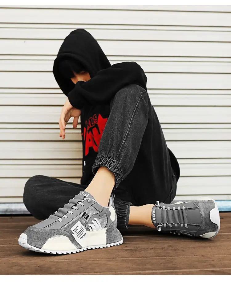 Fashion brand tenis men casual faux leather sneakers male wedged shoes new spring summer breathable trainers man gym run shoes