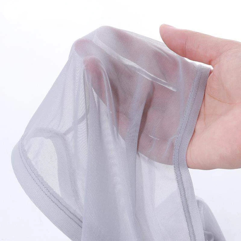 Men's Underwear Transparent Boxers Bulge Ice Silk See Through Underpants Sexy Briefs Low Waist Panties Lingerie Intimates