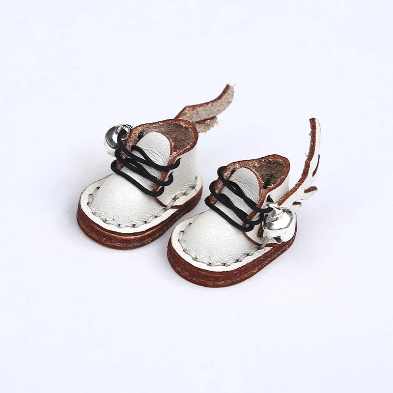 OB11 Doll Shoes Fashion Cowhide Boots Shoes for GSC, YMY, Obitsu 11, 1/12bjd Doll Accessories