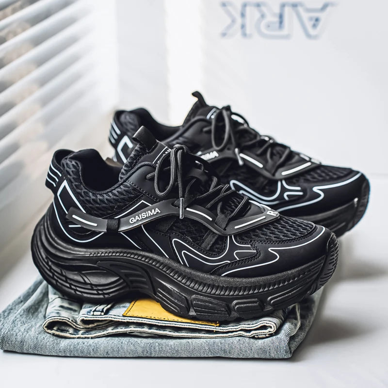 Professional Running Shoes Unisex Thick Bottom Sport Shoes Men Women Luxury Brand Walking Jogging Shoe Couples Yellow Sneakers