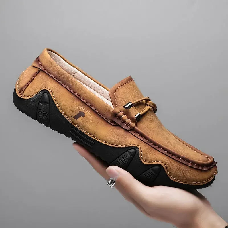 Man Casual Shoe Slip-on Loafers Leather Shoes for Men Retro Size 45 Common Designer Shipping Free Sale Luxury Elegant Low Price