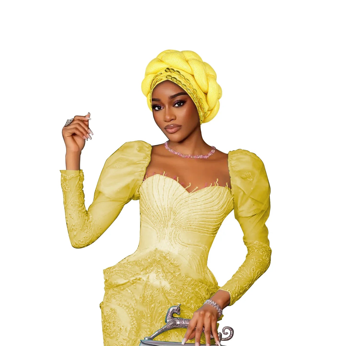 Fashion Hats for Women African Headtie Turban Auto Gele Head Wraps Cap Wedding Party Muslim Hijab Bonnet Headscarf Nigeria Geles