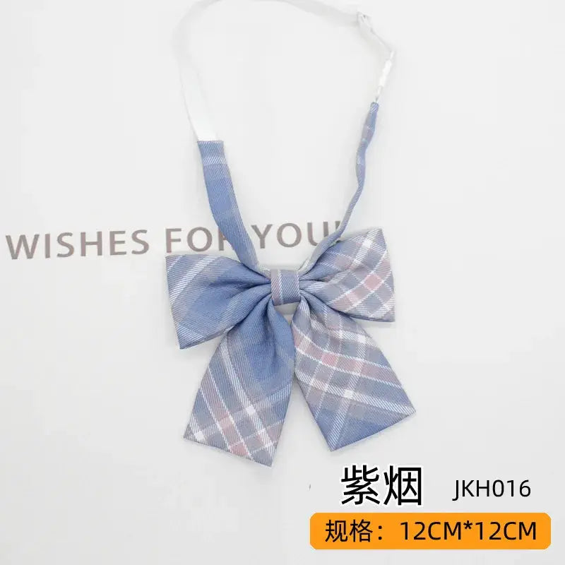 Trendy JK Ties Bowtie Women College Student Collar Neckwear Daily Shirt Accessories Cotton Plaid Bowknot Lolita Girls Lazy-tie