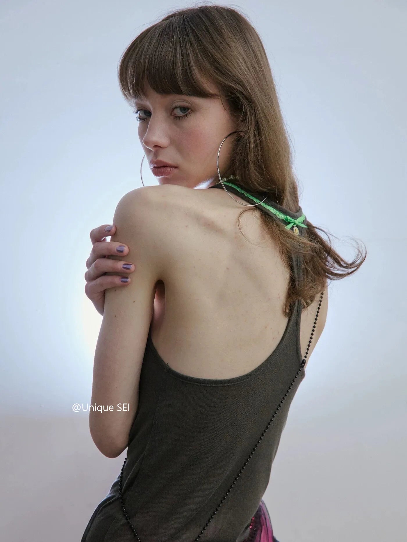 American Style Sexy See-through Slim Camisole Women 2026 Summer New Streetwear Backless Bow Patchwork Casual Tops