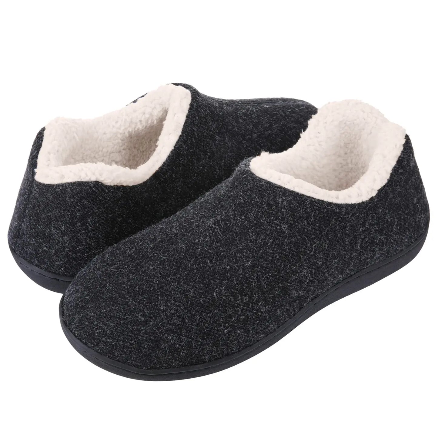 Evshine Women's Cozy Cotton Slippers Winter Warm Faux Fleece House Shoes Indoor Non-slip Memory Foam Slipper Casual Furry Slides