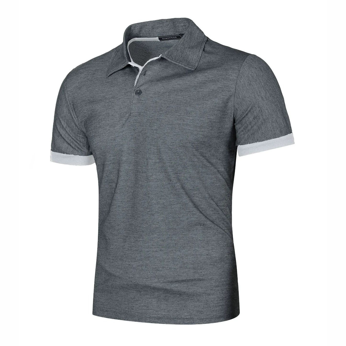 Summer Short Sleeve Polo Shirt Mens Large Stritching T Shirts Lapel Business Breathable Tee Shirt Lightweight Sweatwear