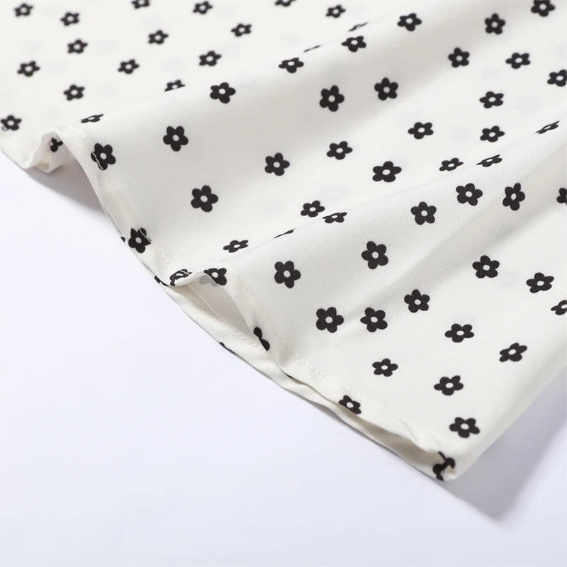 Fashion Women's Polka Dot Long Skirt Set Square Neck Lantern Sleeve Lace Crop Top High Waist A-line Skirts 2026 Summer Lady Suit