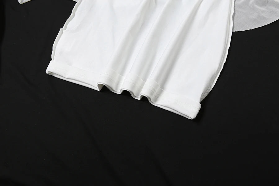 Sylcue White Sweet Gentle Mature Sexy Beautiful Summer Street Out Women'S Thin Perspective Tassel Design Long Sling Dress