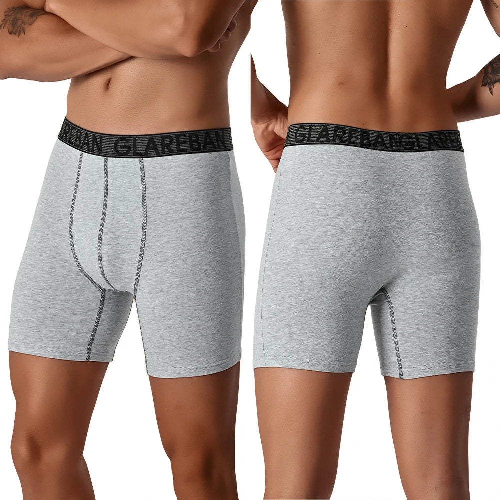 5pcs Set Mid-Long Cotton Brand Boxer Shorts for Men Underwear Breathable Male Underpants Briefs Boxershorts Slips Soft Panties