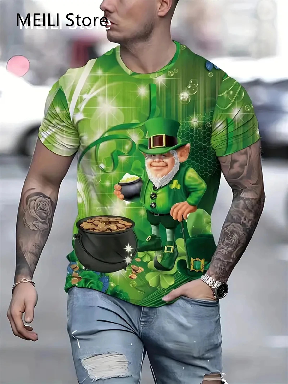 Christmas Men's T Shirt 3D Print Casual Short Sleeve Tees Street Fashion Crew Neck Pullover Male Oversized Clothing Sweatshirt