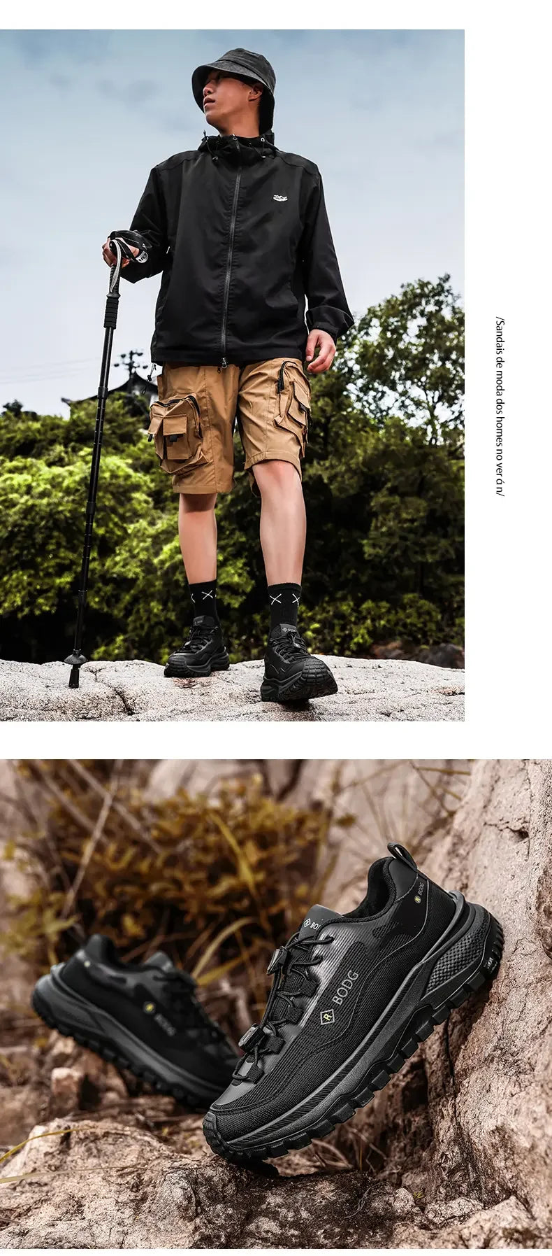 Men's Outdoor Off-Road Running Shoes, Lightweight Breathable Casual Shoes, Anti-slip Wear-resistant Hiking & Trekking Sneakers