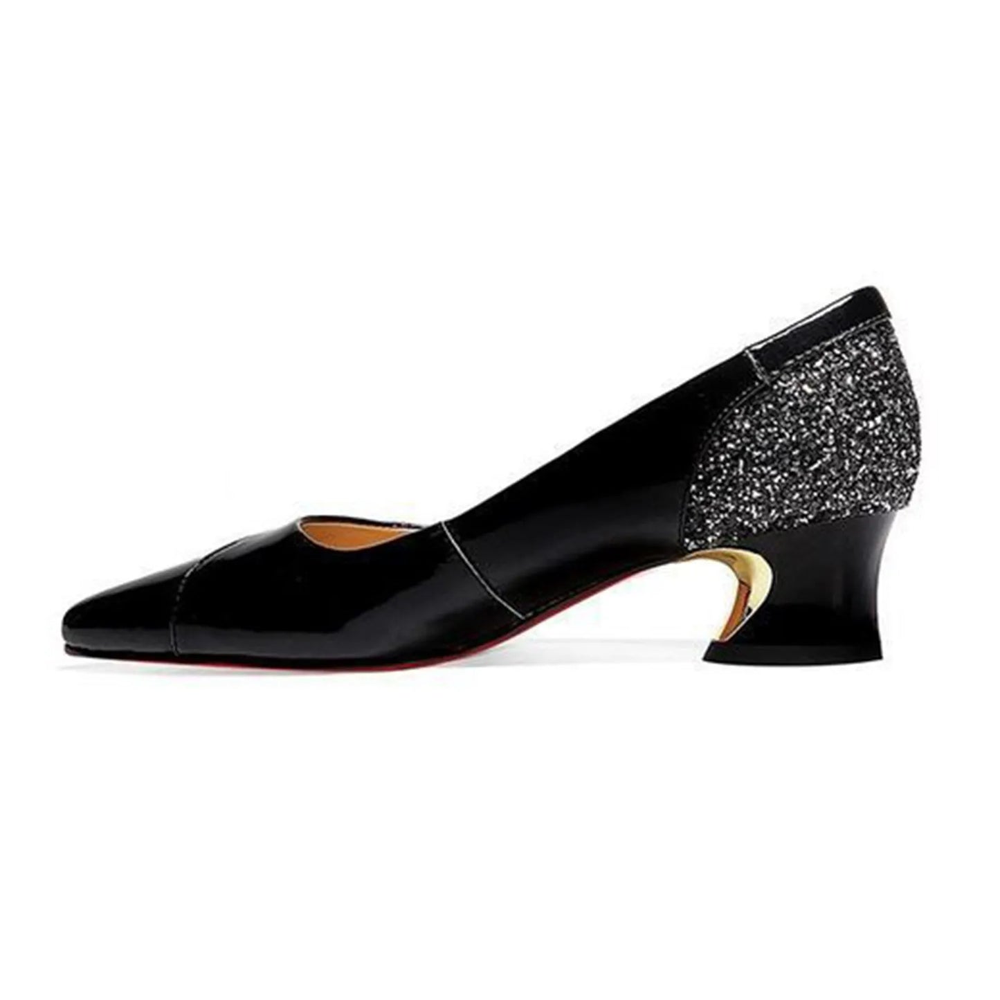 Fashion Women's High Heels Pumps 4CM Low-Heeled Elegant Ladies Wedding Shoes Sexy Red Pointed Toe Shallow Slip-On Party Shoes