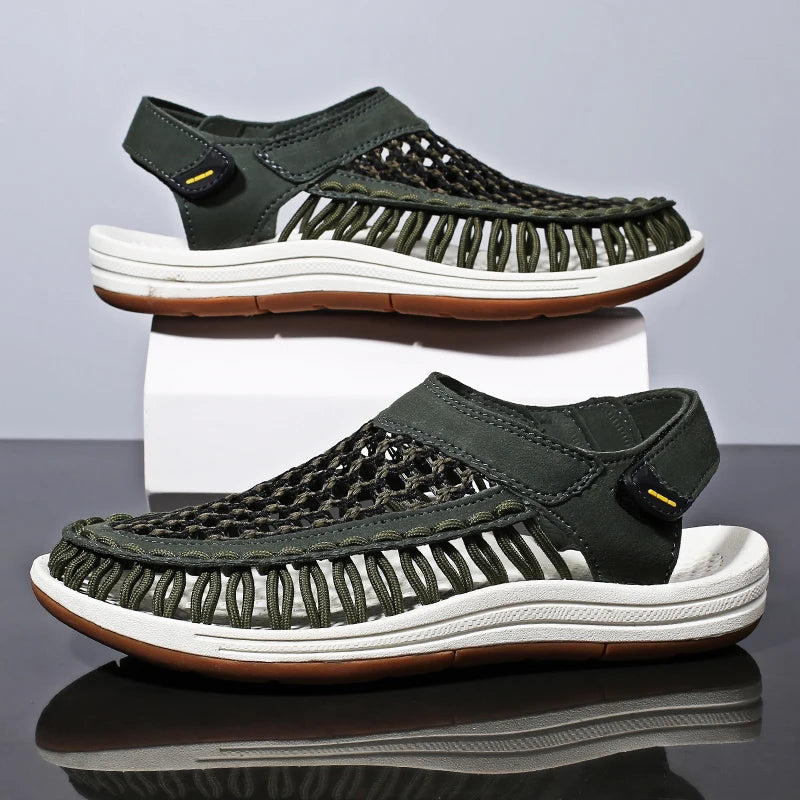 Summer Hand-woven Men's Sandals Fashion Men Casual Shoes Brand Designer Sneakers High Quality Outdoor Beach Sandals Men Shoes