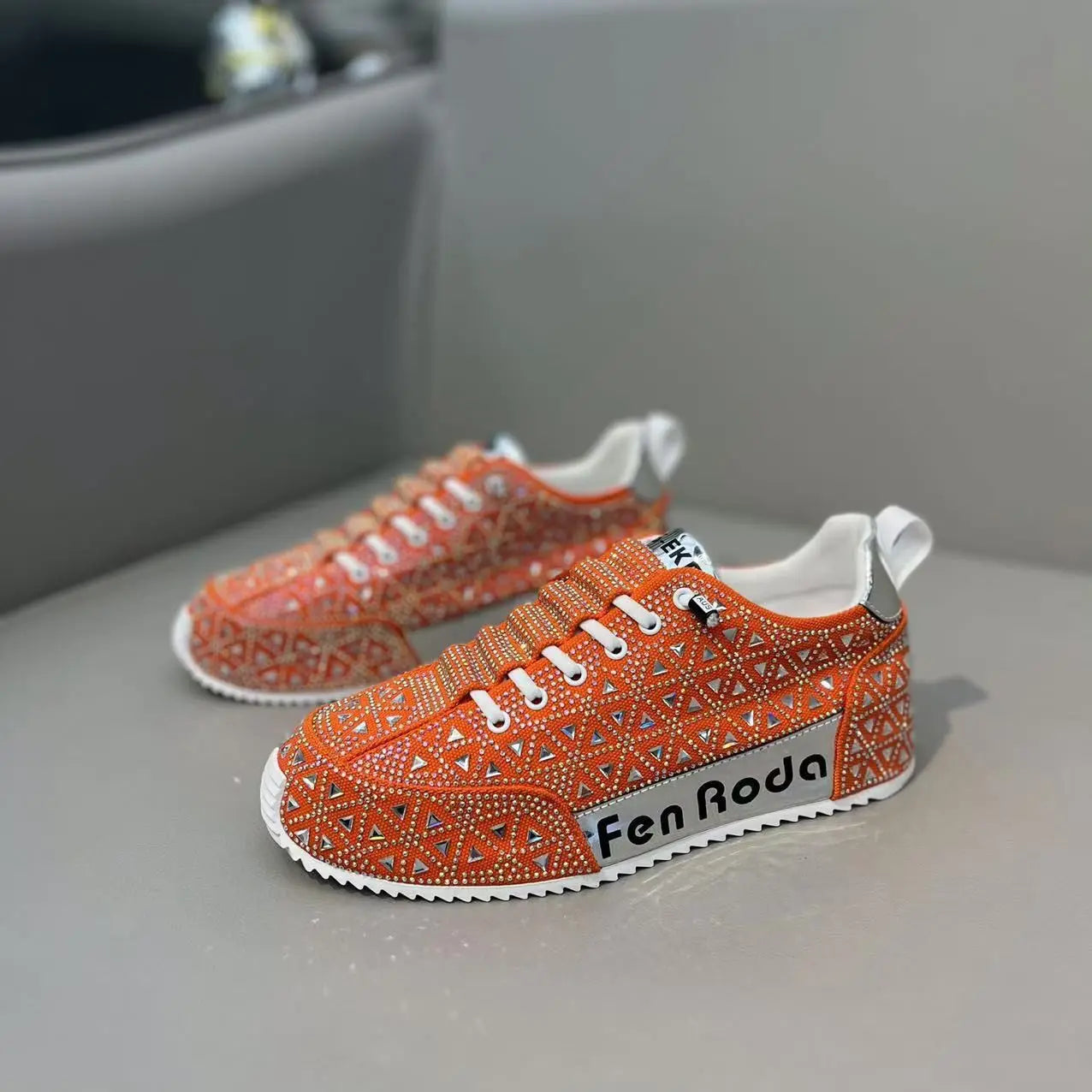 Sneakers Casual Men Designer Punk Bling Board Shoes Fashion Leather Mesh Breathable Increased Internal Flat Platform Sport Shoes