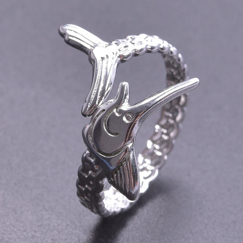 Fashion 5pcs/lot Marine Jewelry Sea Animals Conch Starfish Shell Rings Stainless Steel Rings Jellyfish Scallop Oceans Women Gift