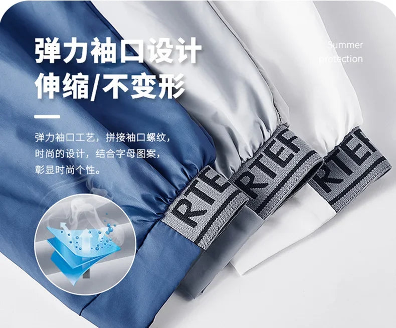 Outdoor Lightweight Hiking Jackets Men Fishing Cycling Hooded Gym Sports Running Coat Summer Sun-Protective Jacket Men Clothing