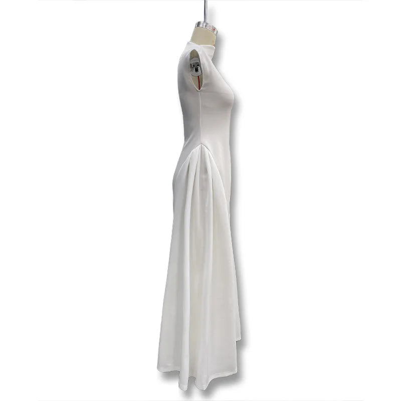 Evening Dress Dresses 2025 Woman Vestidos A-line Women's Clothing Solid Color Sleeveless Party Prom Banquet Temperament Elegant