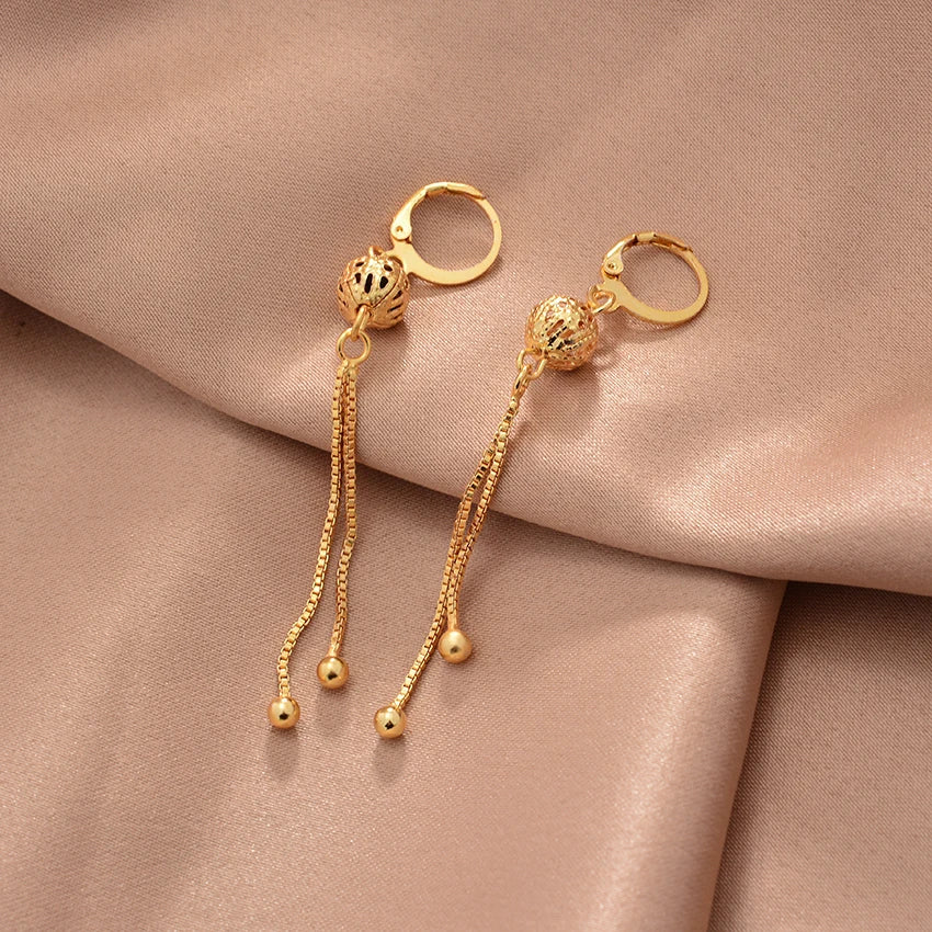 Ethiopian Gold Color Earrings For Woman African Fashion Wedding Bridal Party Wife Earrings Jewelry New