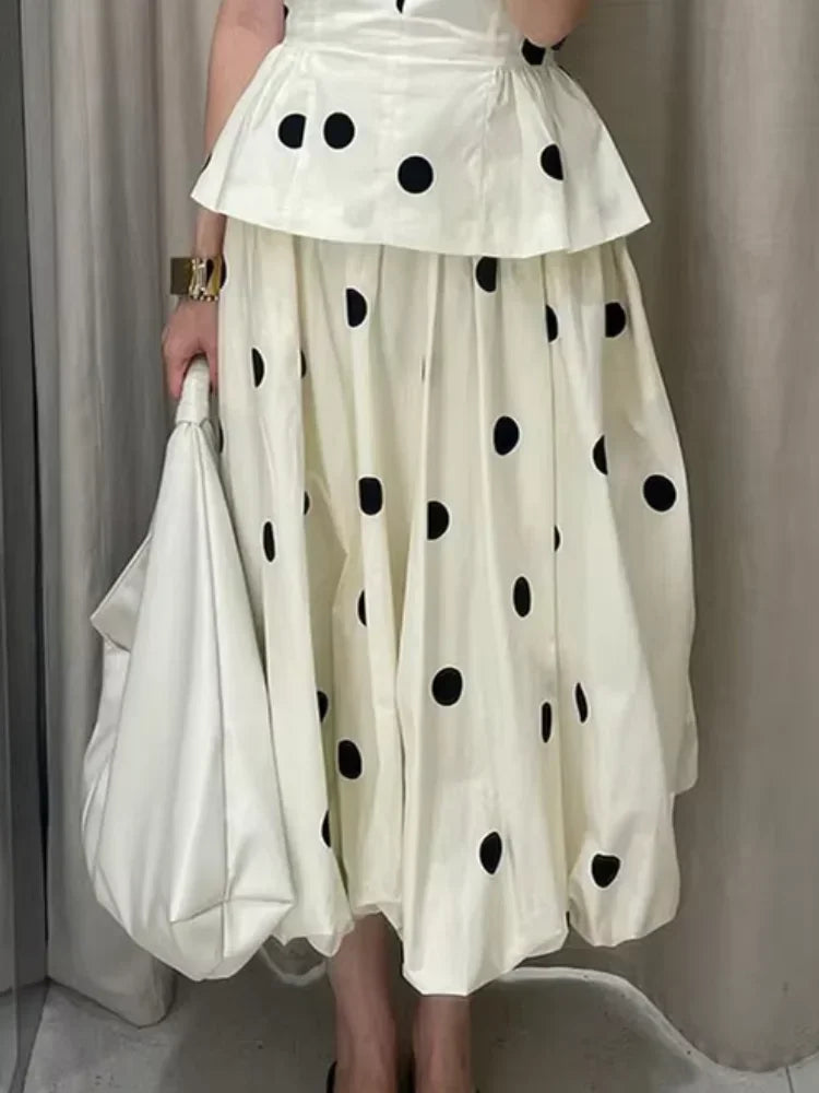 Vintage Polka Dot Backless Tank Tops Sexy Summer Street Chic Slim Deep V Neck Vest Casual Ruffles Sleeveless Tops Woman 2026