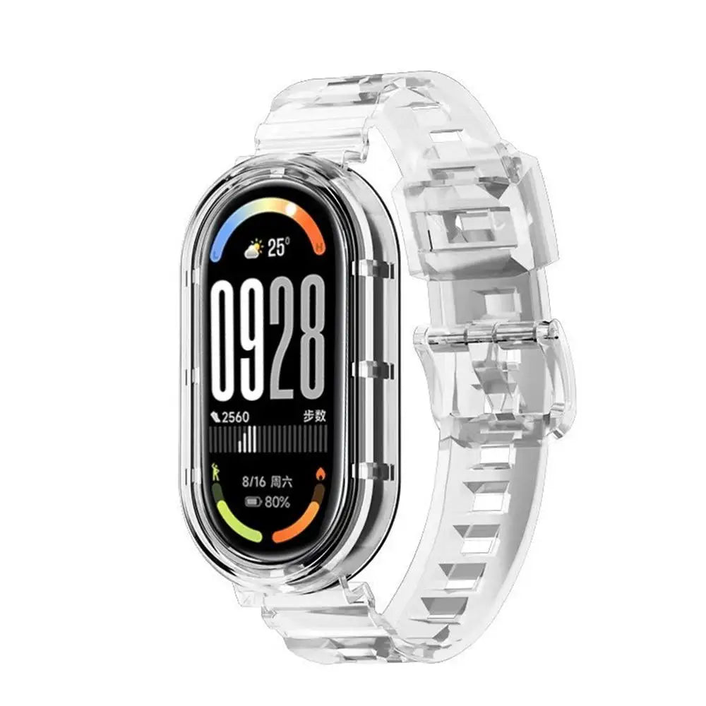 TPU transpatent strap for Mi Band 10/9/8 Clear Soft Sport Wristband Sweatproof Smartwatch Accessories for Xiaomi miband 10 bands