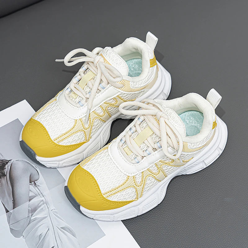 Kids Casual Shoes for Boys Girls Fashion Classic Air Mesh Summer Breathable Children Sports Running Sneakers Lace-up Non-slip