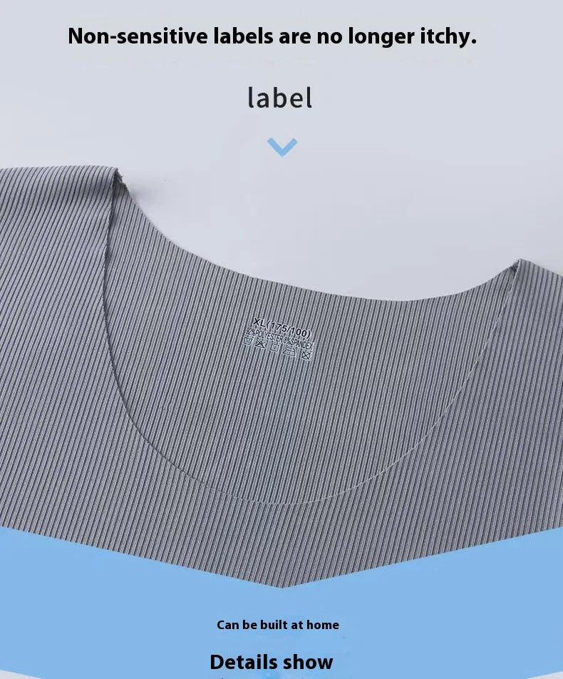 Men's Summer Loungewear Set: Ice-Silk Pajamas, Modal Seamless Round-Neck Lightweight Short-Sleeve T-Shirt, Men's Summer Clothing