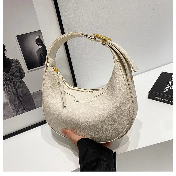 Women Underarm Bag Fashion Hobos Half Moon Saddle Shoulder Bags Luxury Pu Leather Crossbody Bag Phone Purses 2024 Commuting Bags