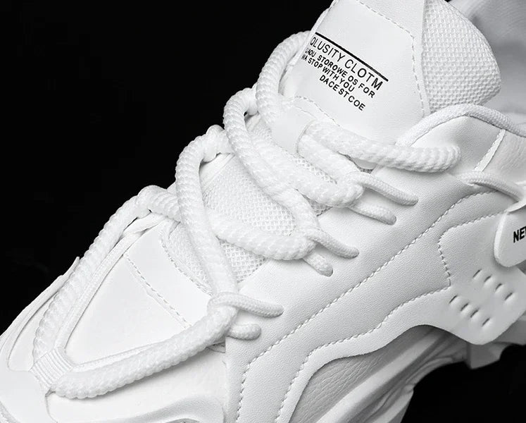 Men Sneakers Mesh Men Shoes PU Leather Platform Casual Sneakers Increased Vulcanized Shoes Light Running Shoes Tenis Masculino