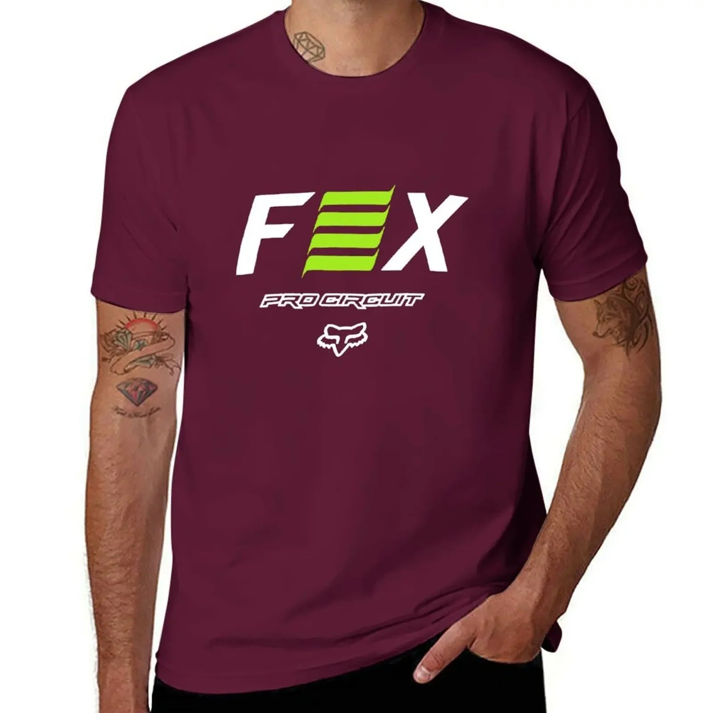 Fox-Clothing-Pro-Circuit-Short-Sleeve-Tech-Tee T-Shirt quick drying baggy shirts sublime anime shirts men