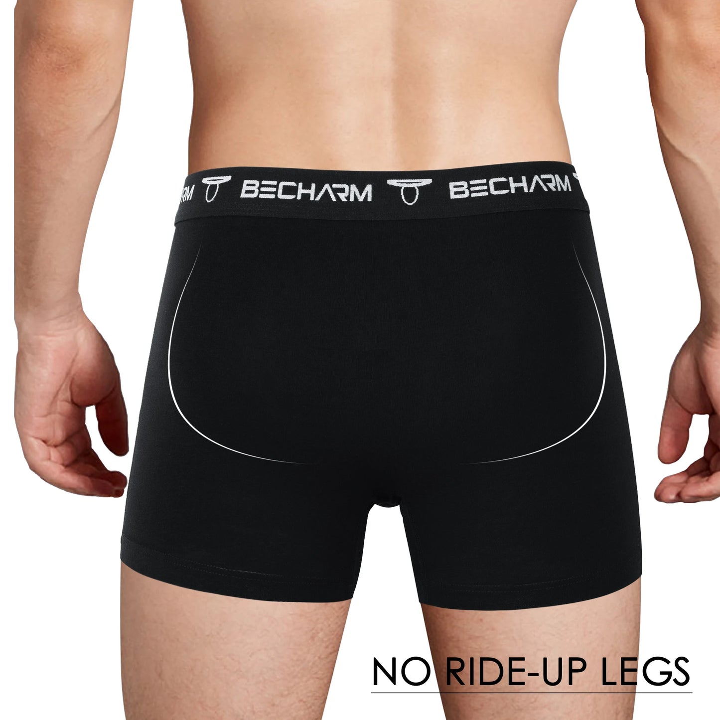 Mens Short Leg Underwear Soft Breathable Cotton Boxer Briefs Man 5 Pack Multicolor Trunks Underpants