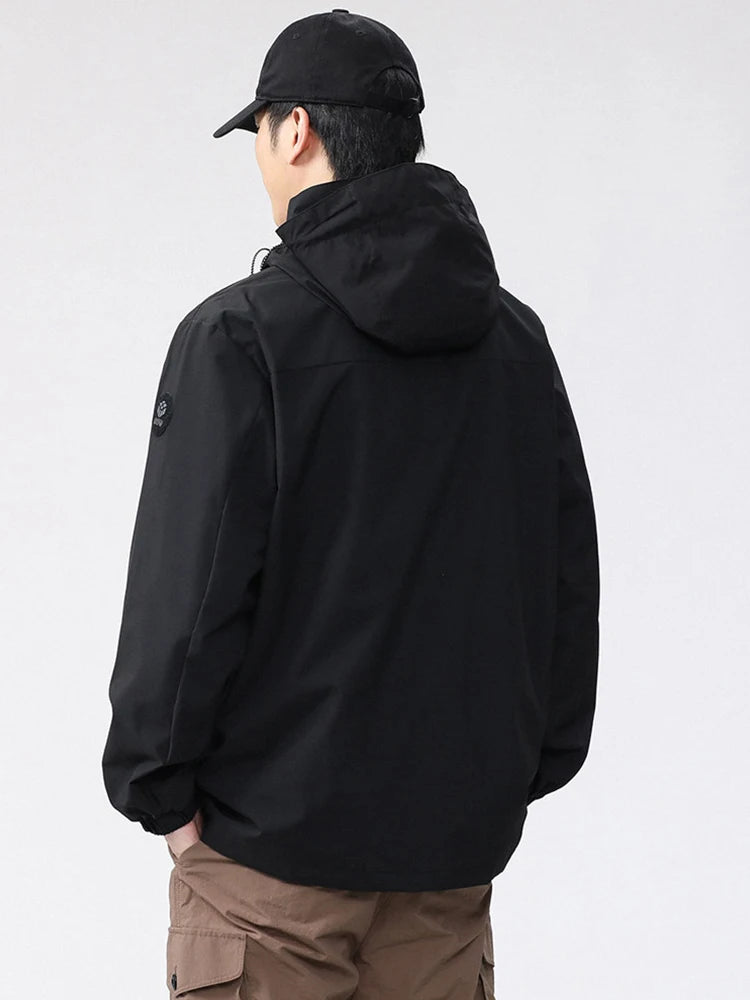 2026 New Men's Jackets Detachable Hood Windbreaker Windproof Outdoor Coats With Breathable Inner Layer 5 Colors