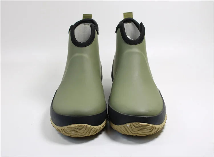 Men's Non-Slip Rain Boots Waterproof Rubber Ankle Boots Outdoor Leisure Fishing Boots Student Rain Boots Platform Boots 장화 2023