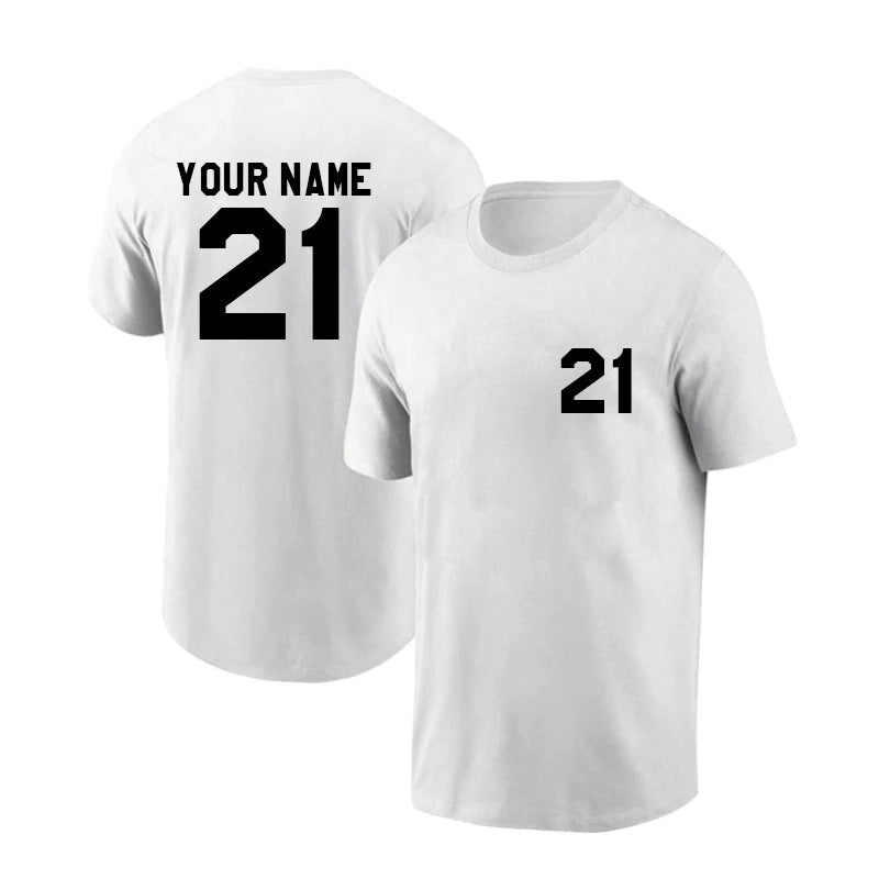 Funny Personalized Custom 21 T-shirt Present Gift/Football/Basketball/Baseball/Hockey/Soccer TShirt Women Men Tee Any Color Text