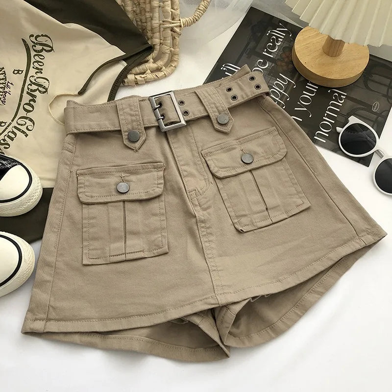 Design Sense Denim Skirt Pants Women's 2026 Summer Korean Version Hip Skirt