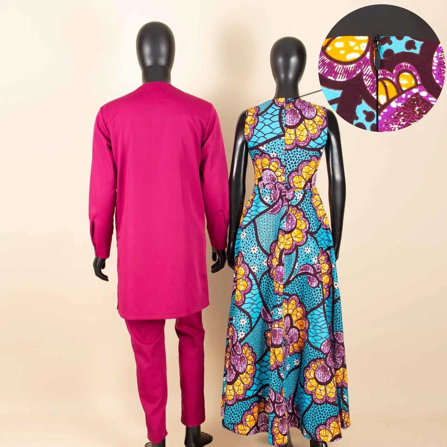 African Dresses for Women Matching Couple Outfits Bazin Riche Men Top and Pant Sets Dashiki Outwear for Party Vestidos Y23C067