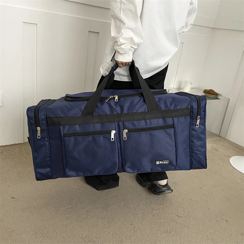 Women Men Nylon Travel Duffel Bag Carry On Luggage Bag Men Tote Large Capacity Weekender Gym Sport Holdall Overnight Bag Pouches