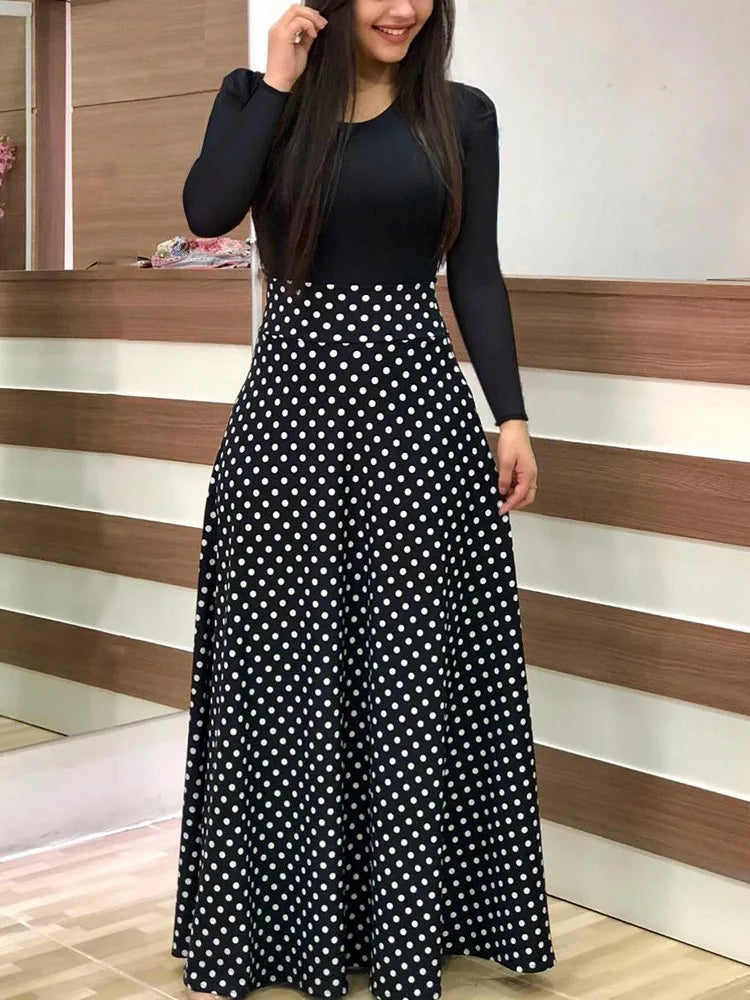 2024 European and American style flower print color matching short sleeved dress for women's large swing skirt BAZAARHUBO