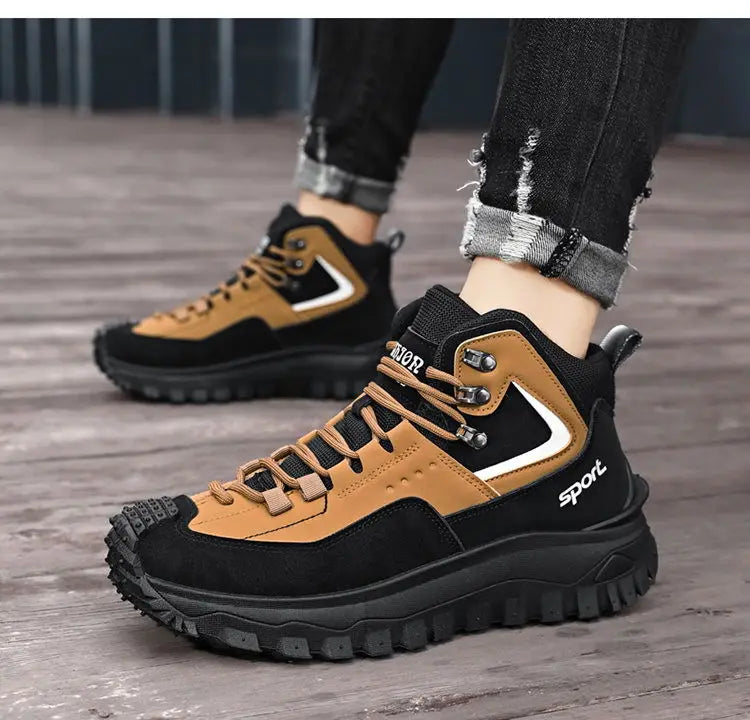 Men's Large Size Versatile Mountain Climbing Anti-slip Wear-resistant Outdoor Casual Trendy Spring Lightweight Dad Shoes