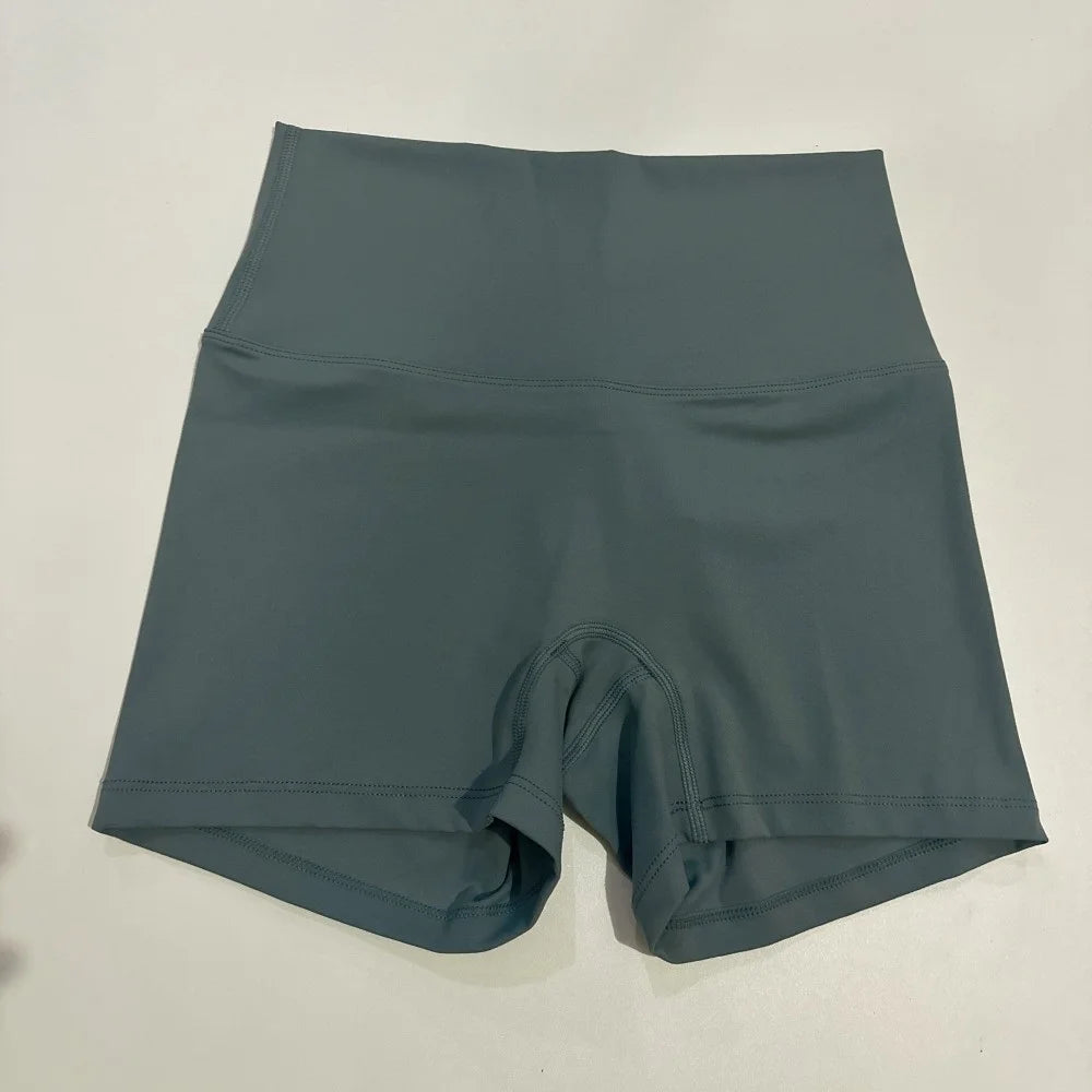 Solid Color High Waist Yoga Ultrashort Leggings Soft Women Gym Athletic Tight Sport Short Compression Comprehensive Training Jog