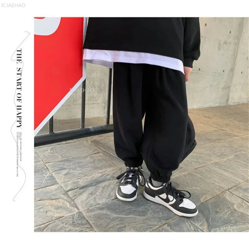 Children Fashion Clothes Suit Boys Casual Spring Sets Costume Kids Solid Colour Sweatshirts+Pants 2Pcs Simplicity Autumn Outfits