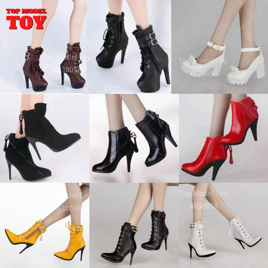 Toyscentre TCT-029 TCT-020 1/6 Female High Heels Boots Hollow Shoes Model TCT-003 4 5 6 7 8 9Fit 12'' Soldier Action Figure Body