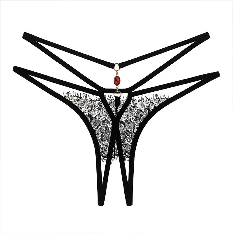 Summer Lingerie Sexy Women Panties Underwear Plus Size Thong Ladies Belt Ultra Thin Hollow Panties Open File Calcinhas Feminina